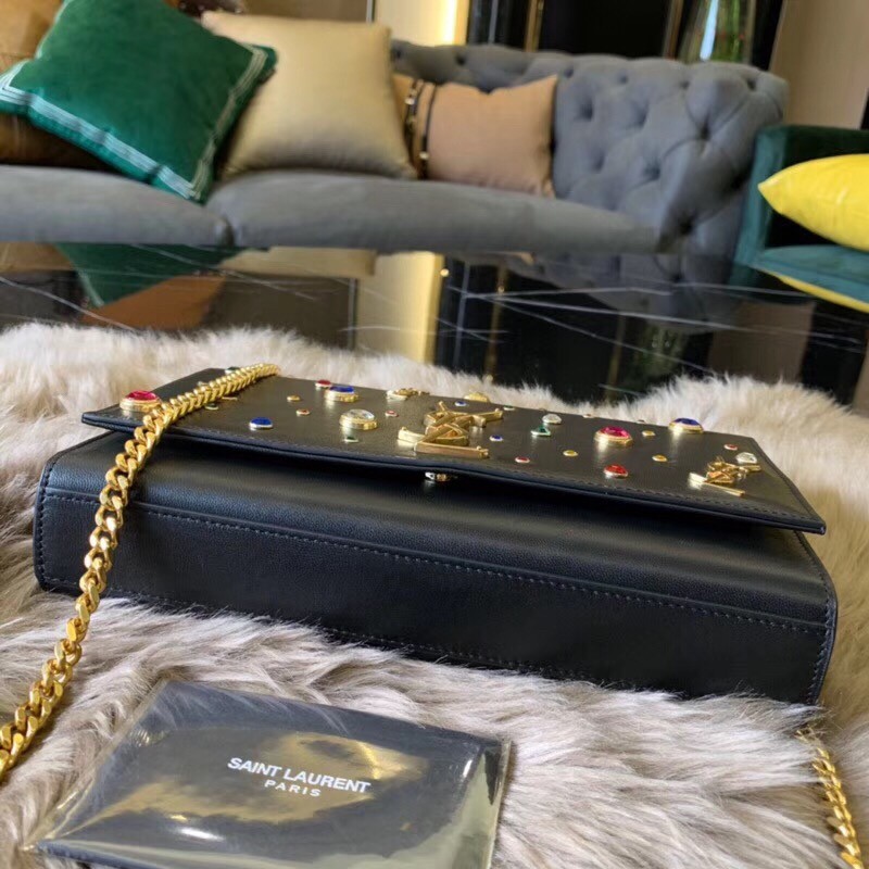 Sa**t Lau*nt medium kate multicolor charms bag
