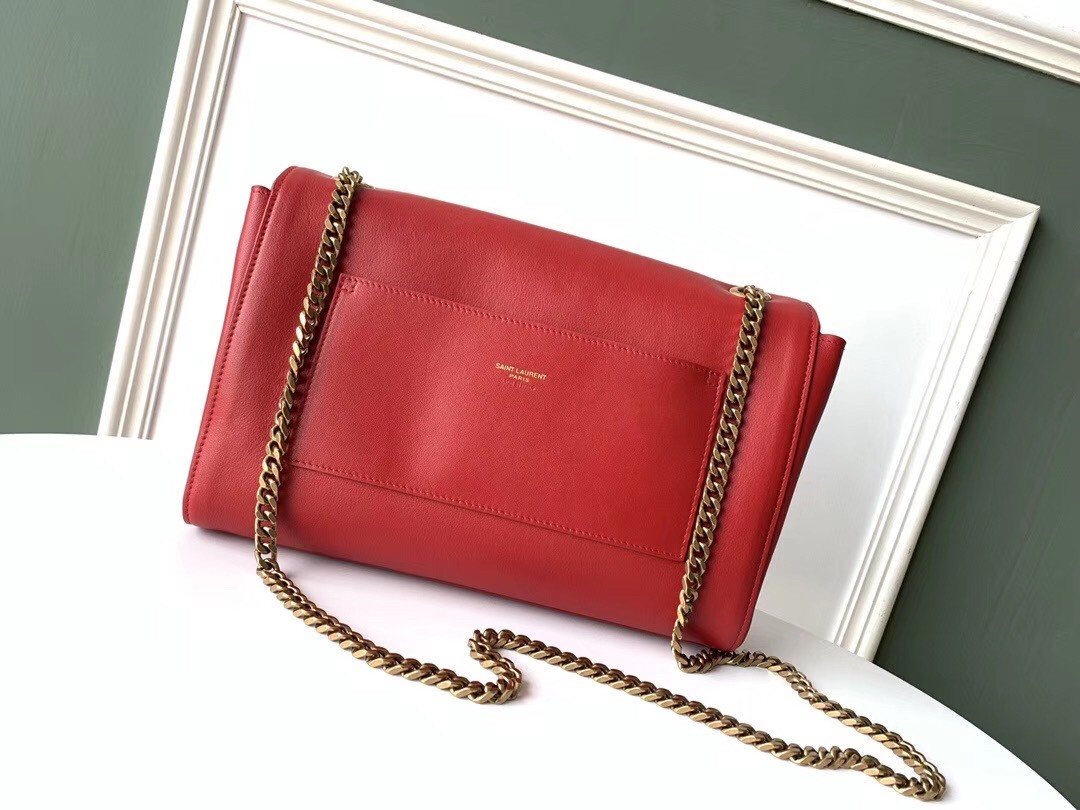 Sa**t Lau*nt kate medium reversible eros red bag