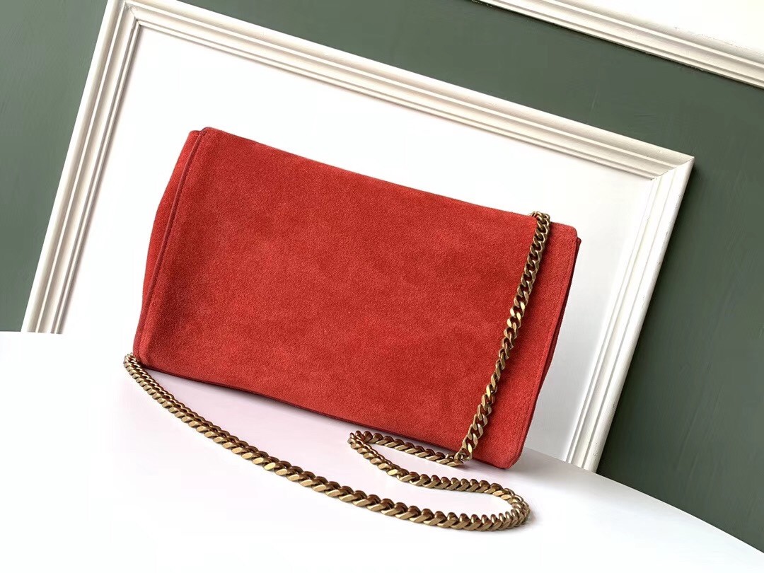 Sa**t Lau*nt kate medium reversible eros red bag