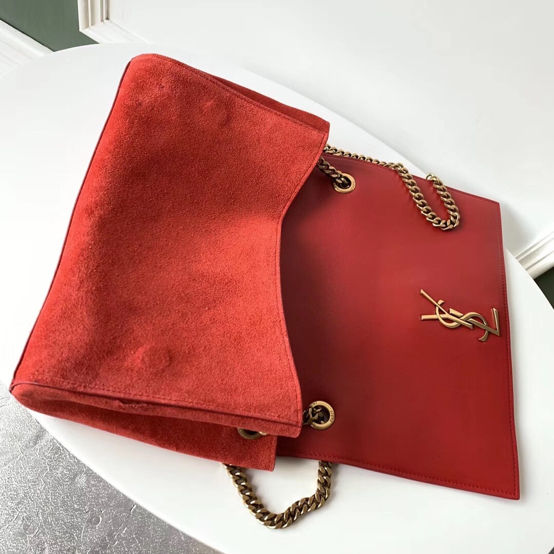 Sa**t Lau*nt kate medium reversible eros red bag