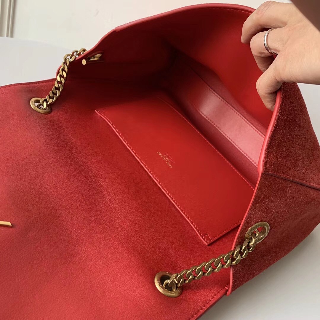 Sa**t Lau*nt kate medium reversible eros red bag