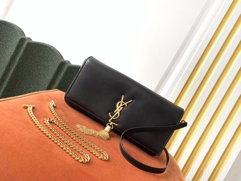 Sa**t Lau*nt kate 99 shoulder bag in black lambskin