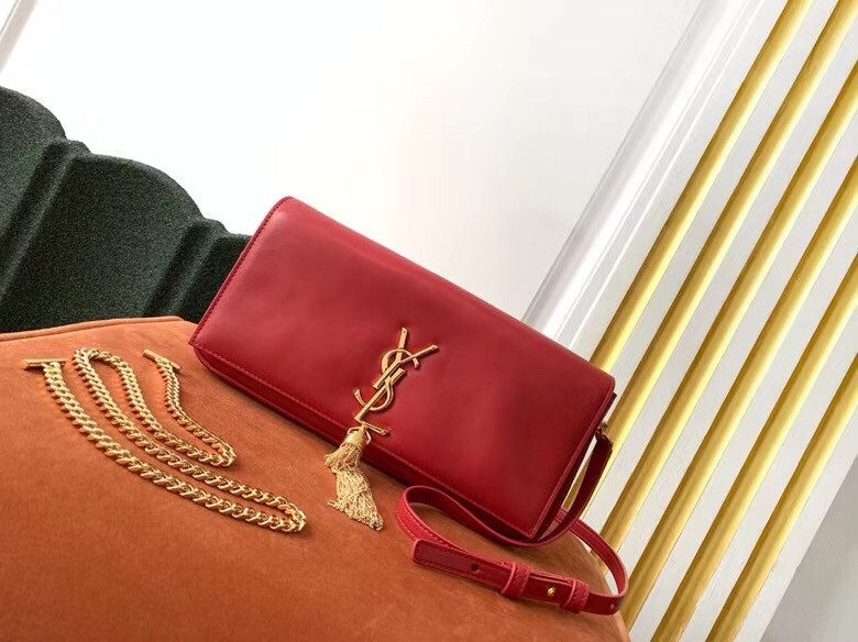 Sa**t Lau*nt kate 99 shoulder bag in red lambskin
