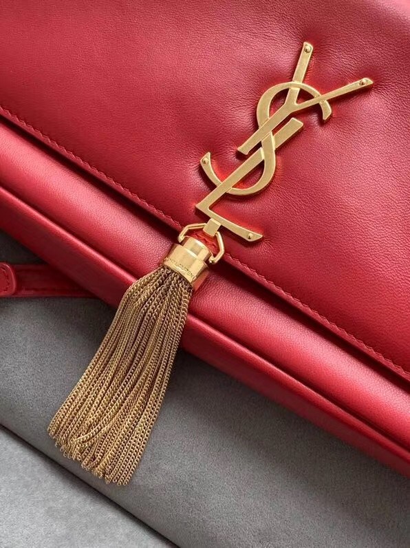 Sa**t Lau*nt kate 99 shoulder bag in red lambskin