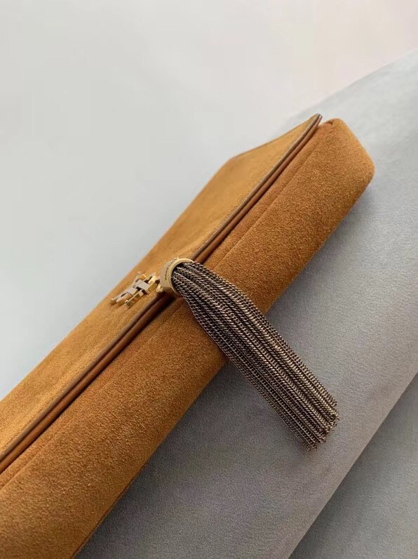 Sa**t Lau*nt kate 99 shoulder bag in brown suede