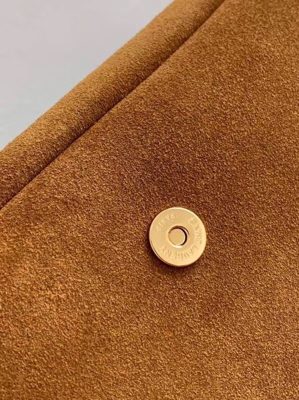 Sa**t Lau*nt kate 99 shoulder bag in brown suede