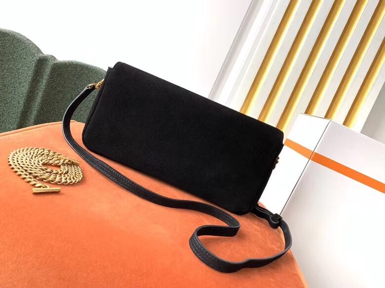 Sa**t Lau*nt kate 99 shoulder bag in black suede