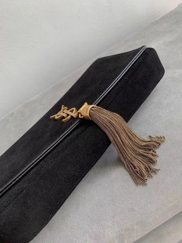 Sa**t Lau*nt kate 99 shoulder bag in black suede