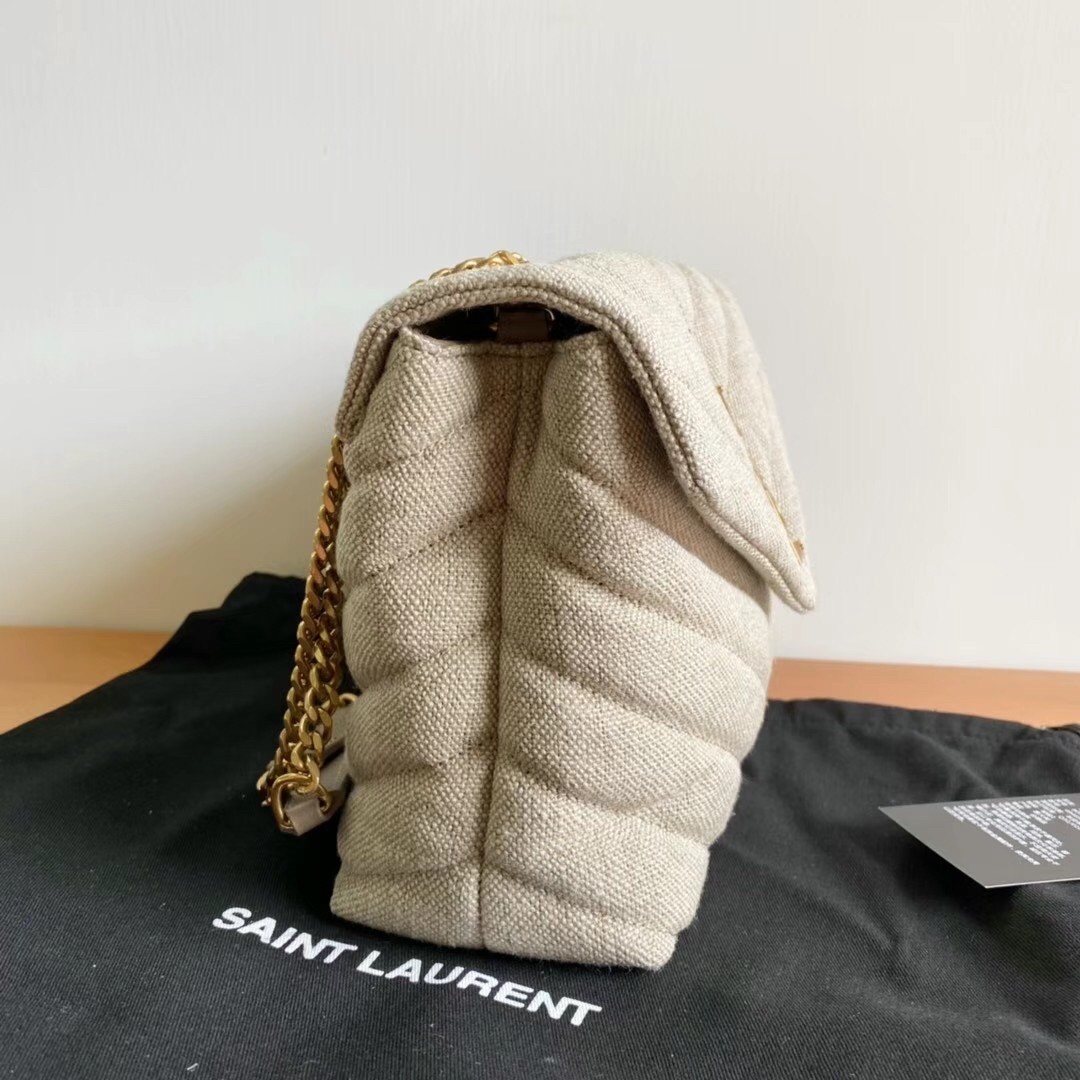 Sa**t Lau*nt loulou small bag in linen canvas