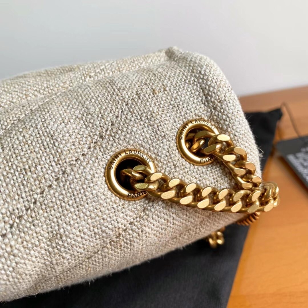 Sa**t Lau*nt loulou small bag in linen canvas