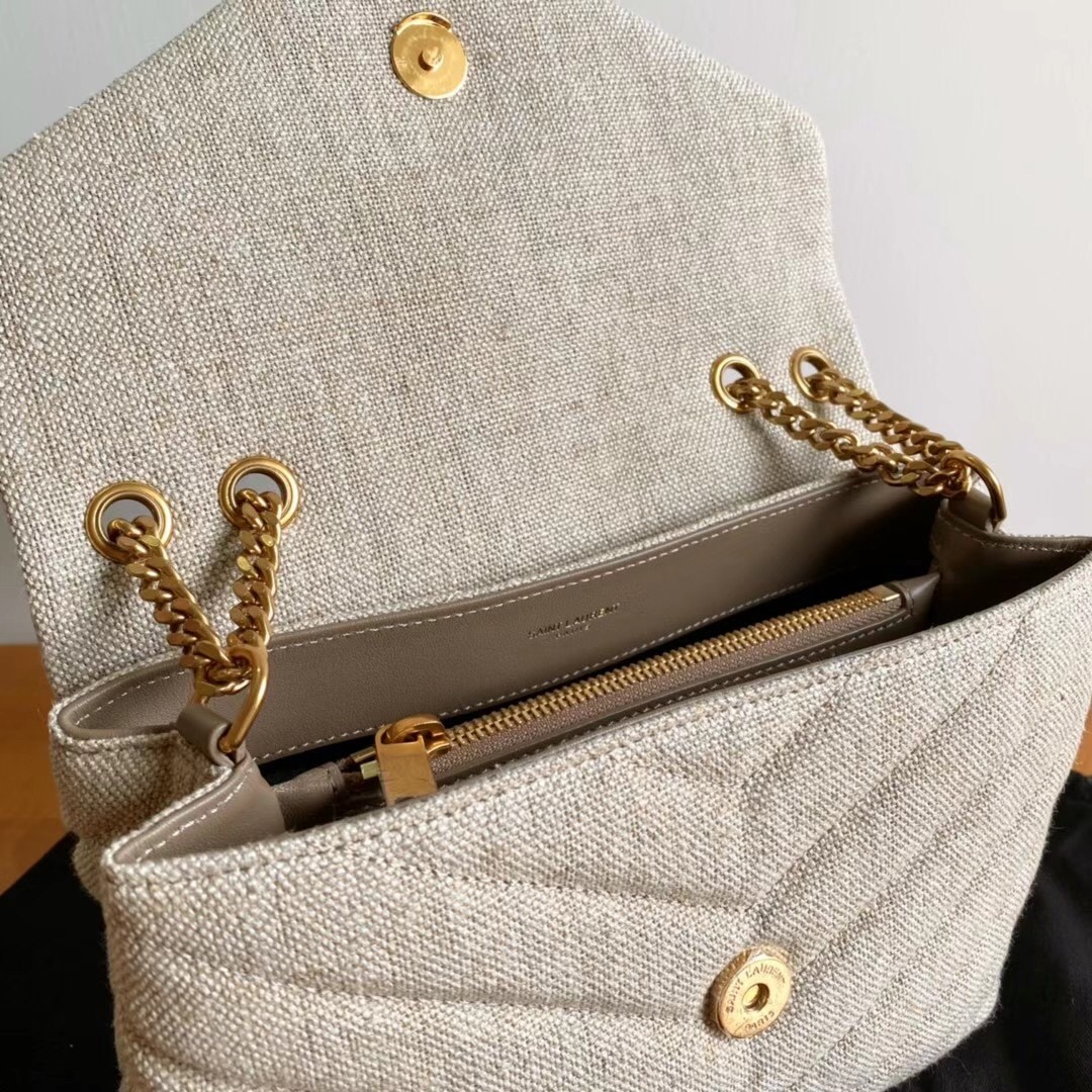 Sa**t Lau*nt loulou small bag in linen canvas