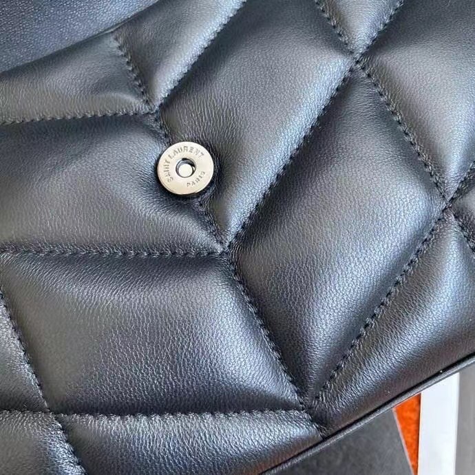 Sa**t Lau*nt so black puffer toy bag in black lambskin