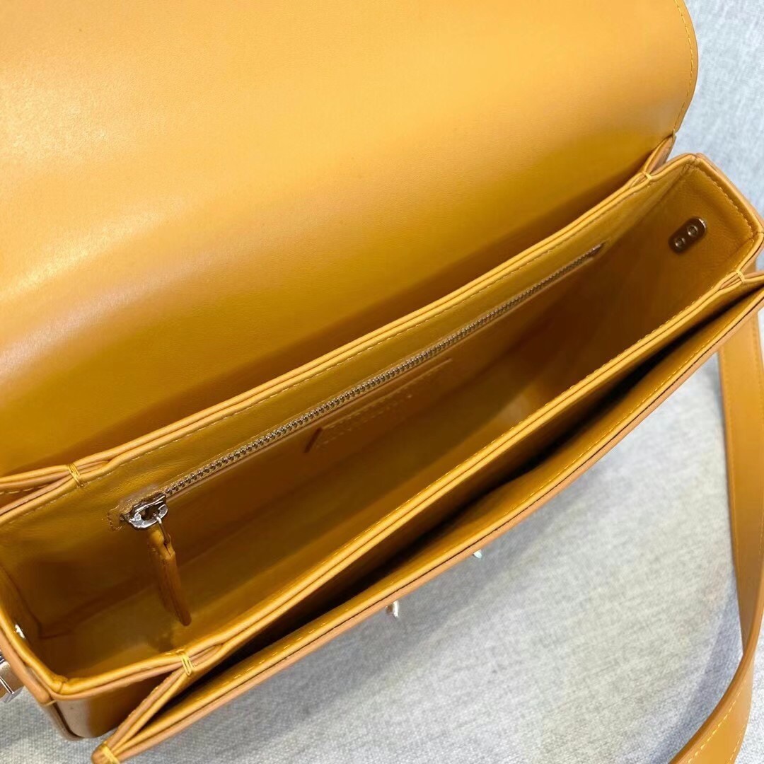 Sa**t Lau*nt le pave bag in saffron calfskin