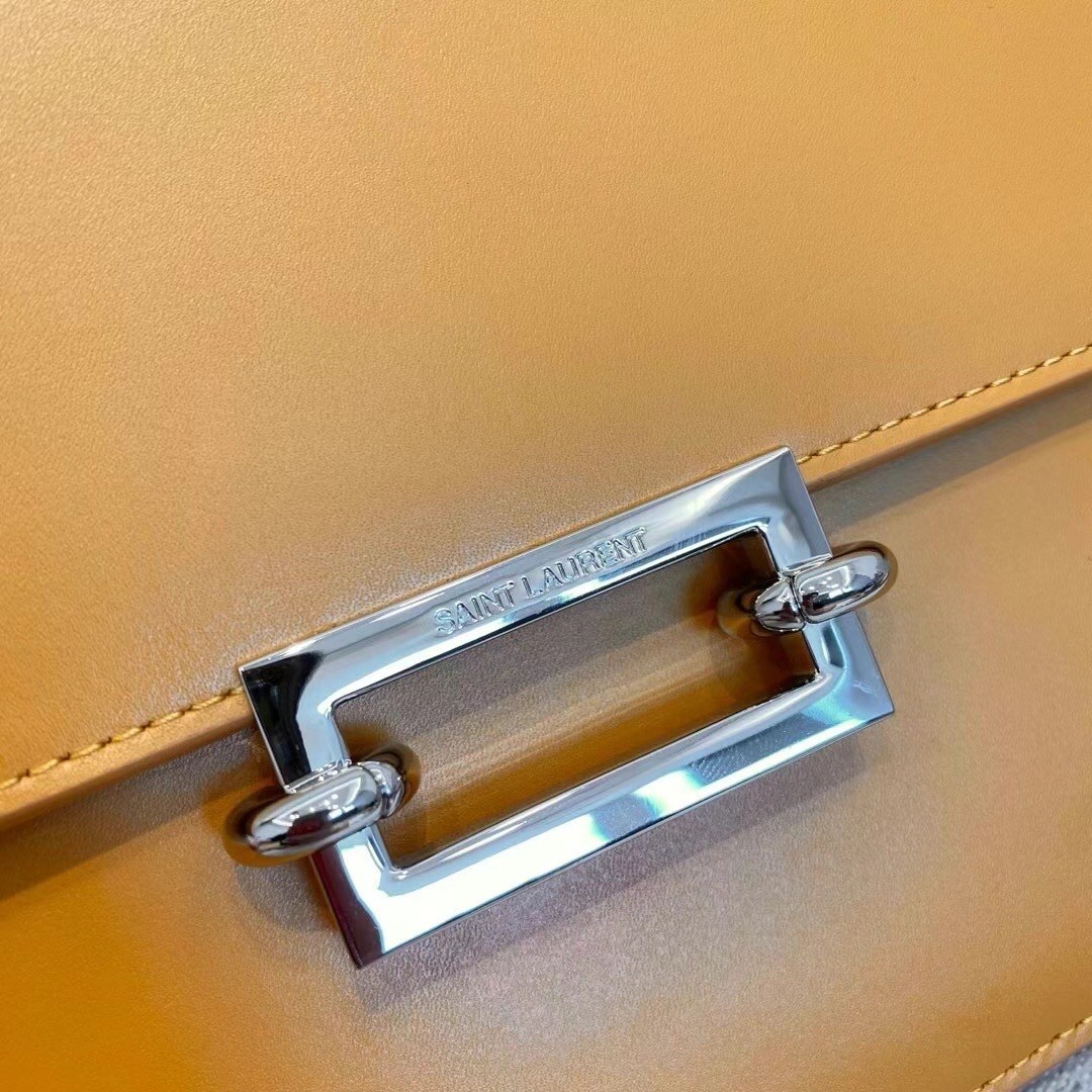 Sa**t Lau*nt le pave bag in saffron calfskin