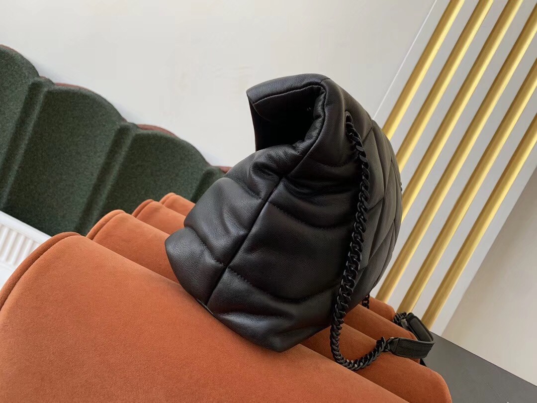 Sa**t Lau*nt so black loulou puffer medium bag