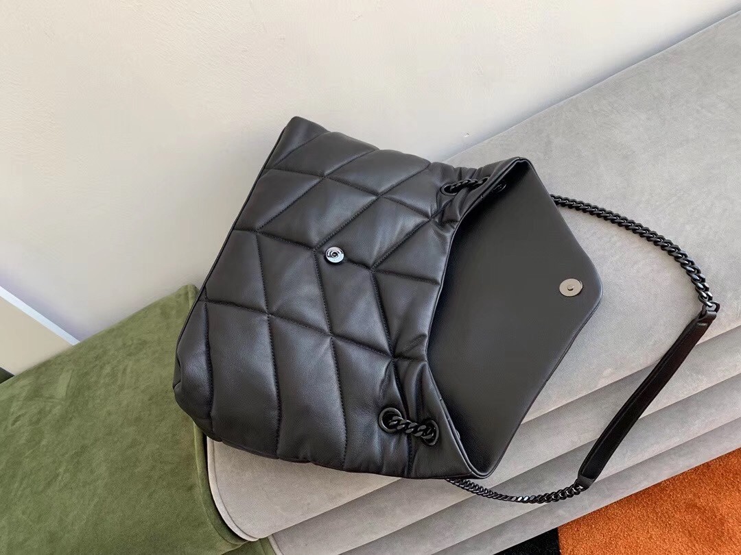 Sa**t Lau*nt so black loulou puffer medium bag