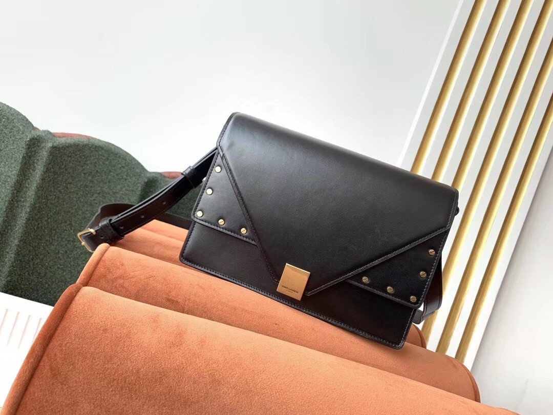 Sa**t Lau*nt margaux satchel bag in black leather
