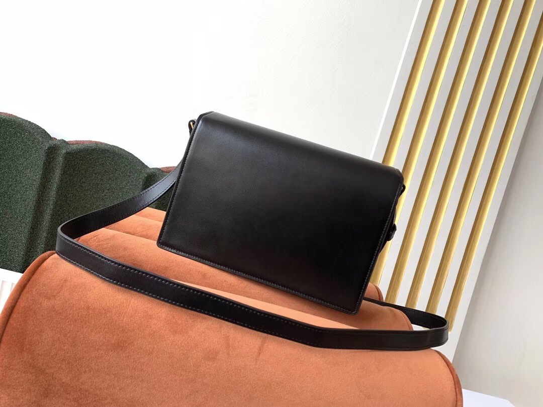 Sa**t Lau*nt margaux satchel bag in black leather