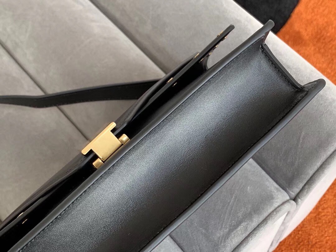 Sa**t Lau*nt margaux satchel bag in black leather