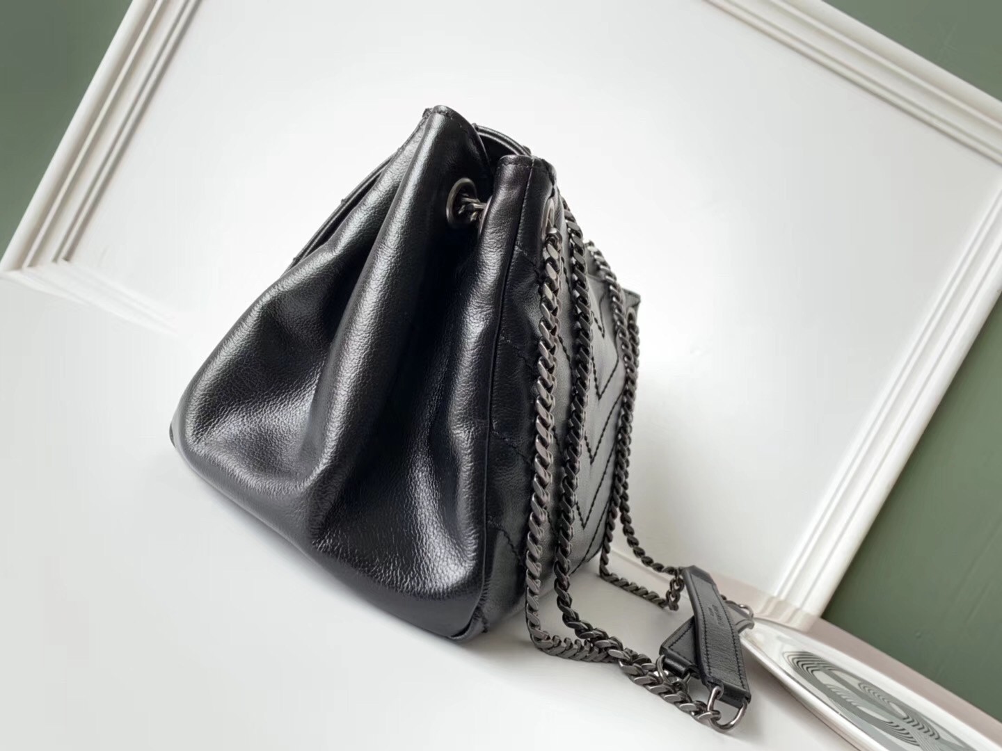 Sa**t Lau*nt nolita small bag in black quilted leather