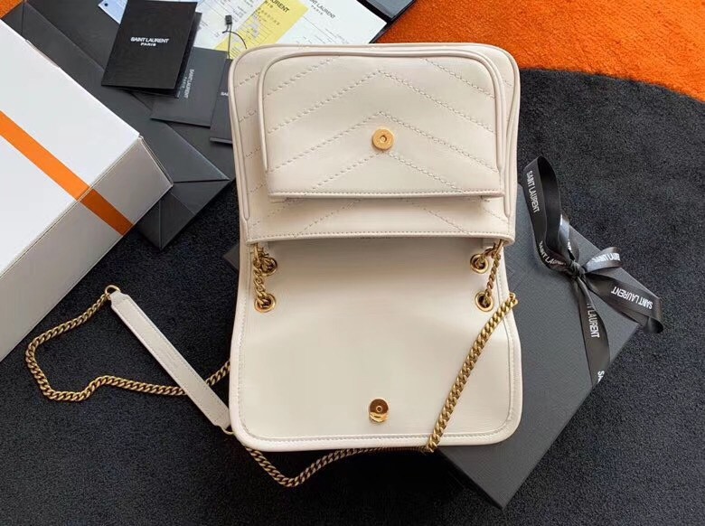 Sa**t Lau*nt niki baby bag in white lambskin