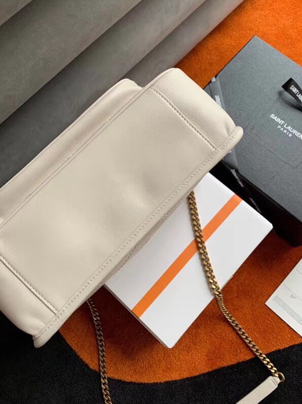Sa**t Lau*nt niki medium bag in white lambskin