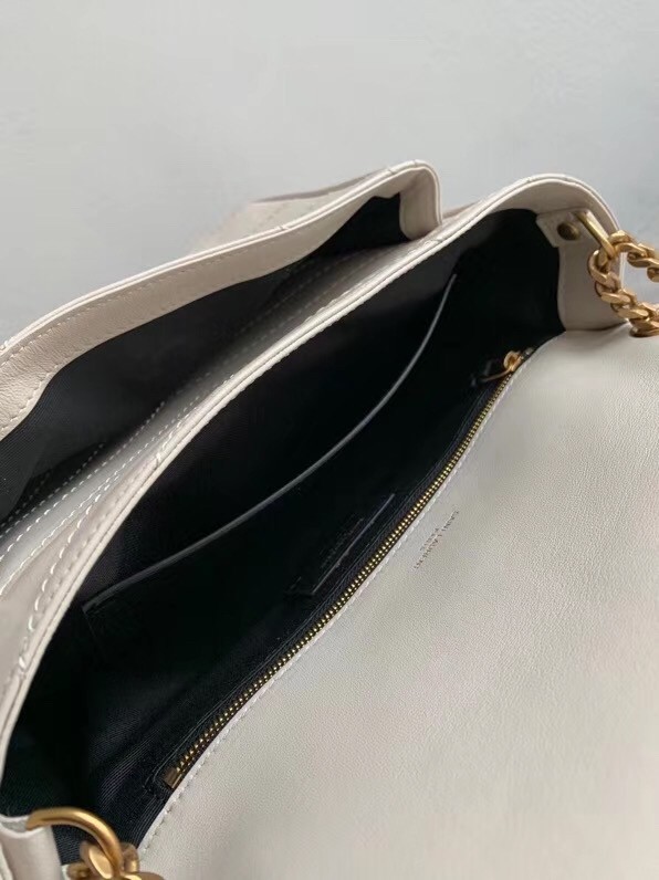 Sa**t Lau*nt niki medium bag in white lambskin