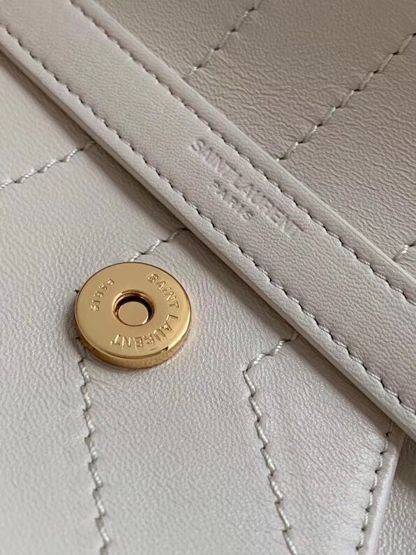Sa**t Lau*nt niki medium bag in white lambskin