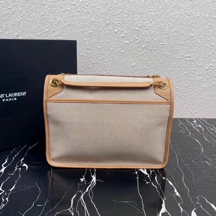Sa**t Lau*nt medium niki bag in cotton canvas