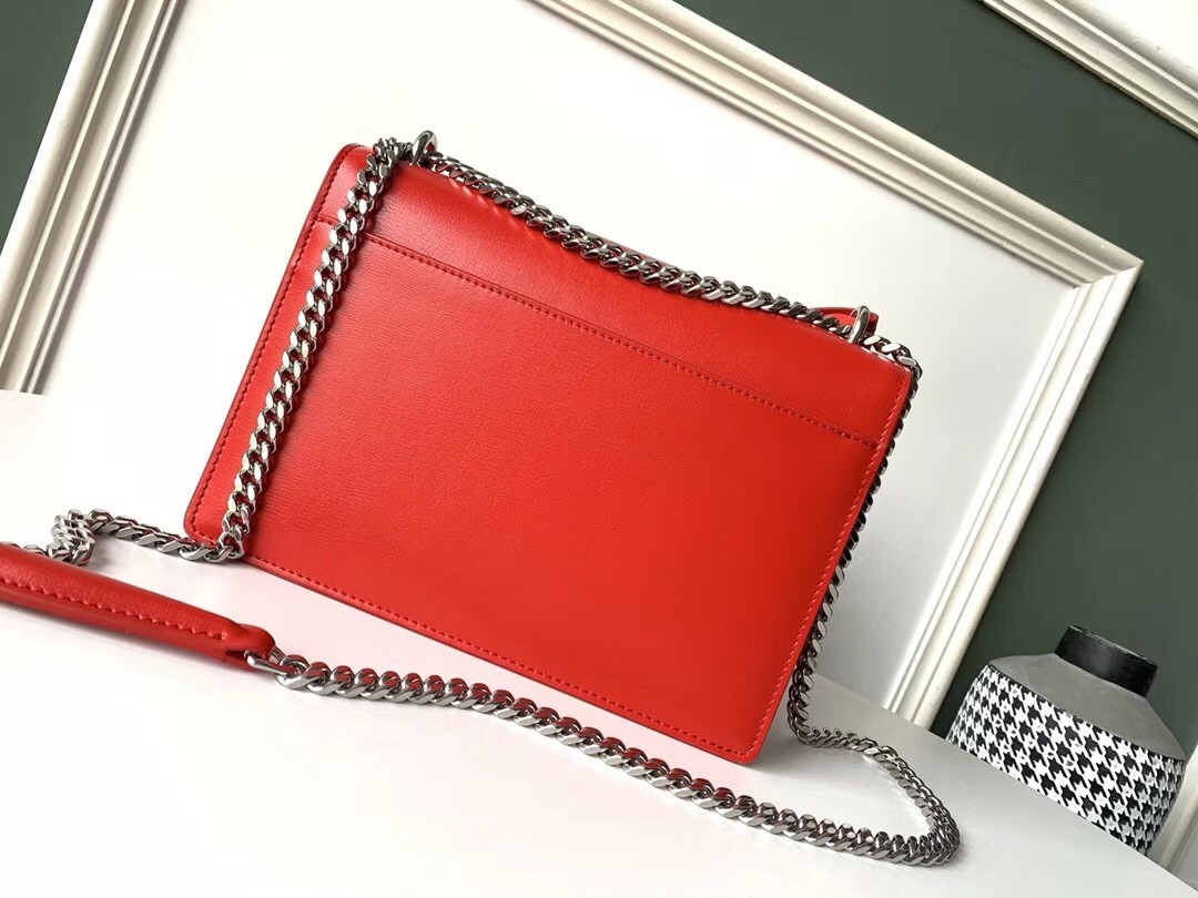 Sa**t Lau*nt sunset medium bag in red calfskin
