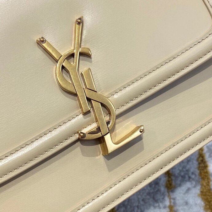 Sa**t Lau*nt solferino small bag in beige calfskin