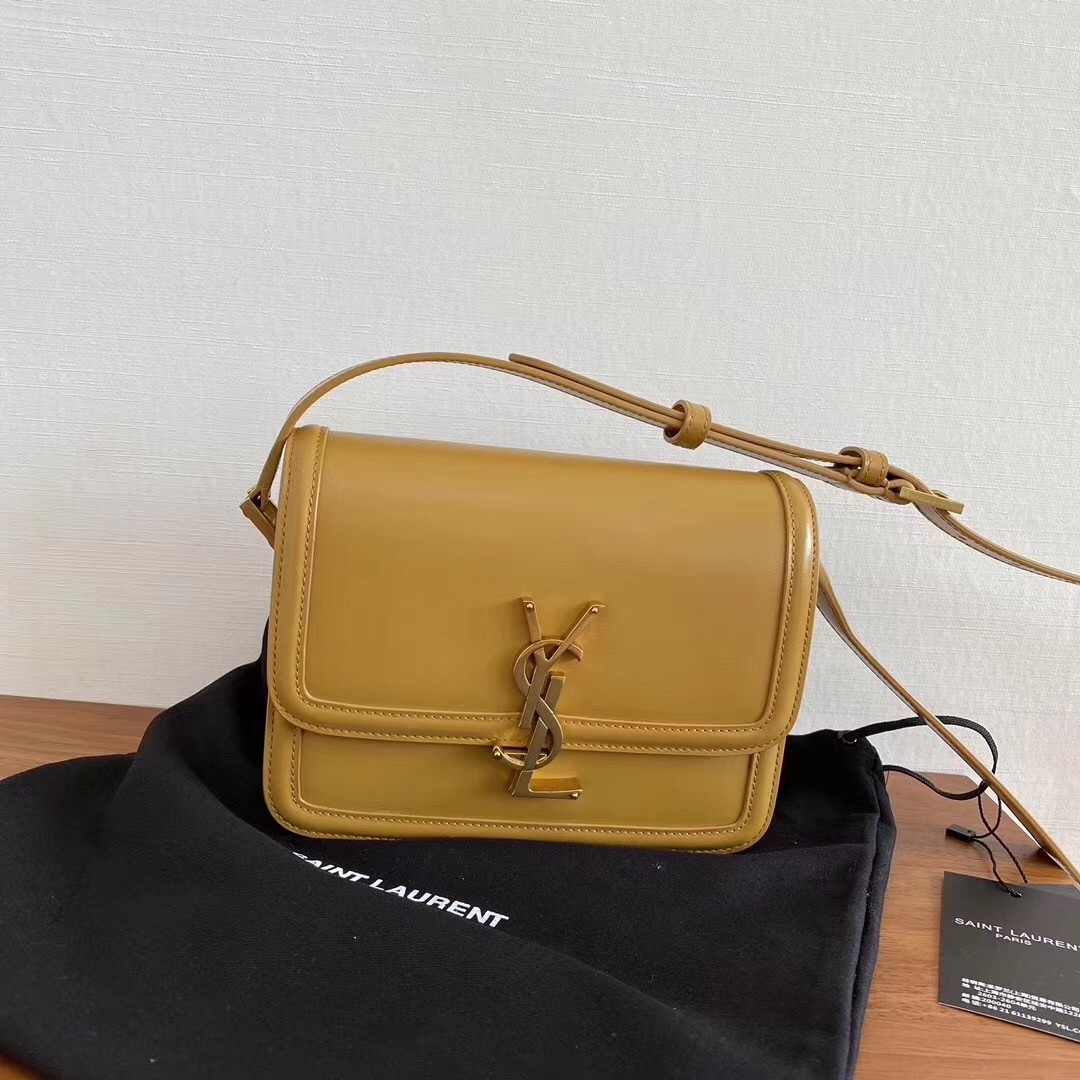 Sa**t Lau*nt solferino small bag in brown calfskin