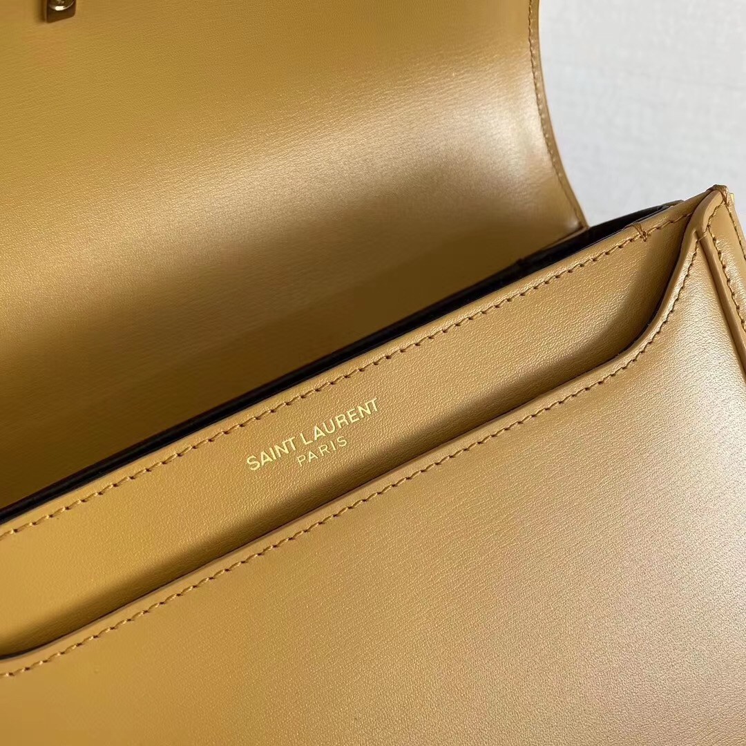 Sa**t Lau*nt solferino small bag in brown calfskin