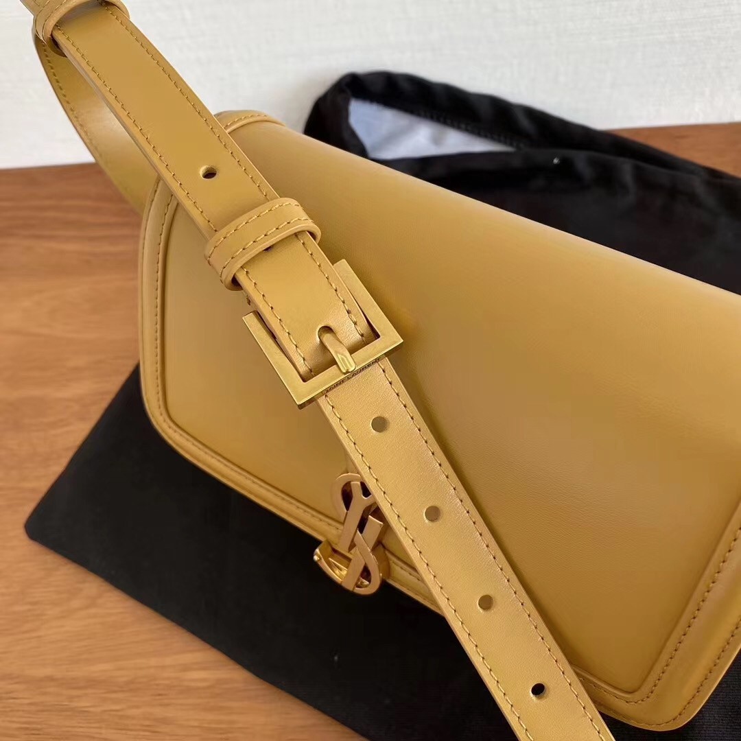 Sa**t Lau*nt solferino small bag in brown calfskin