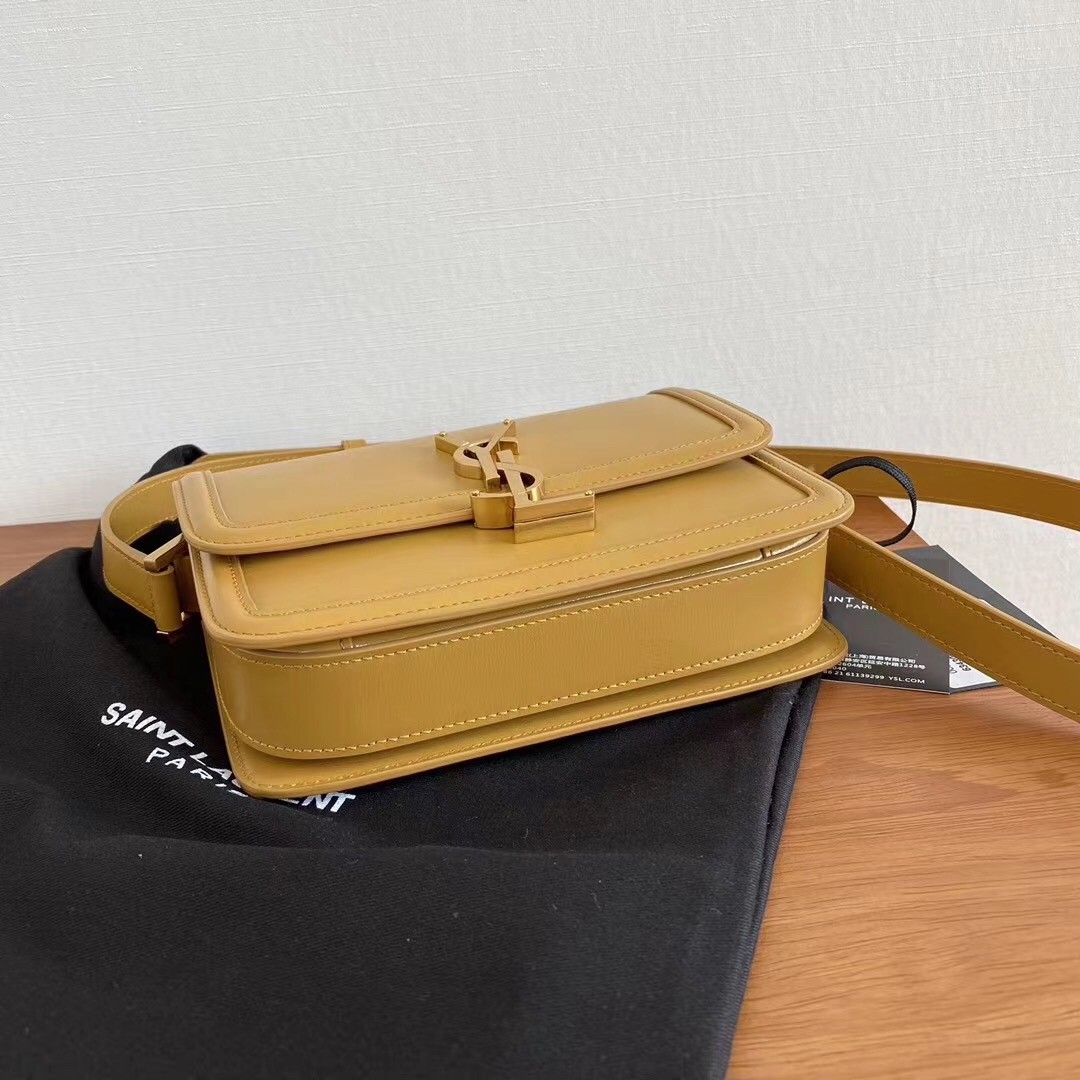 Sa**t Lau*nt solferino small bag in brown calfskin