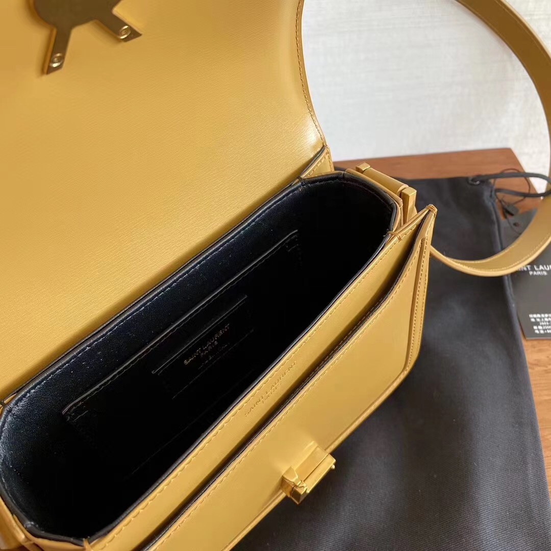 Sa**t Lau*nt solferino small bag in brown calfskin