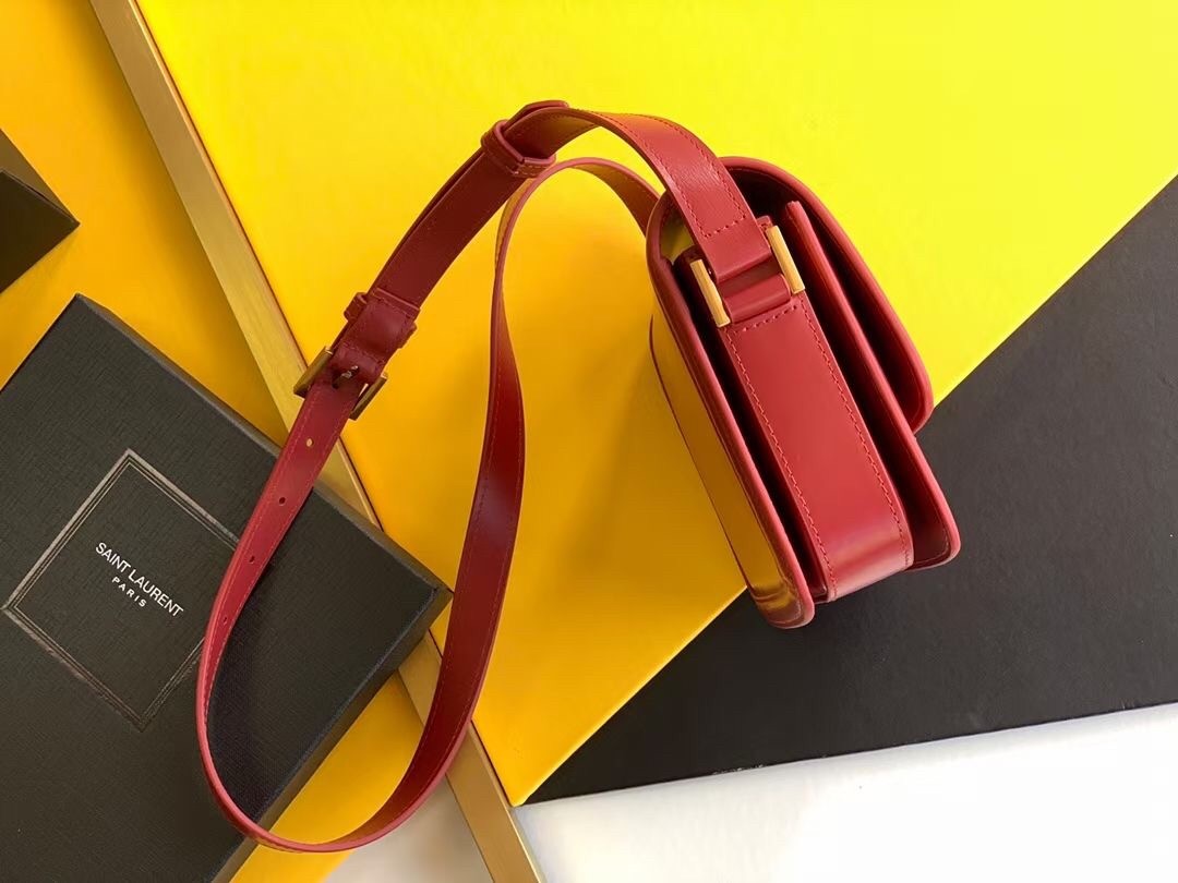 Sa**t Lau*nt solferino small bag in red calfskin
