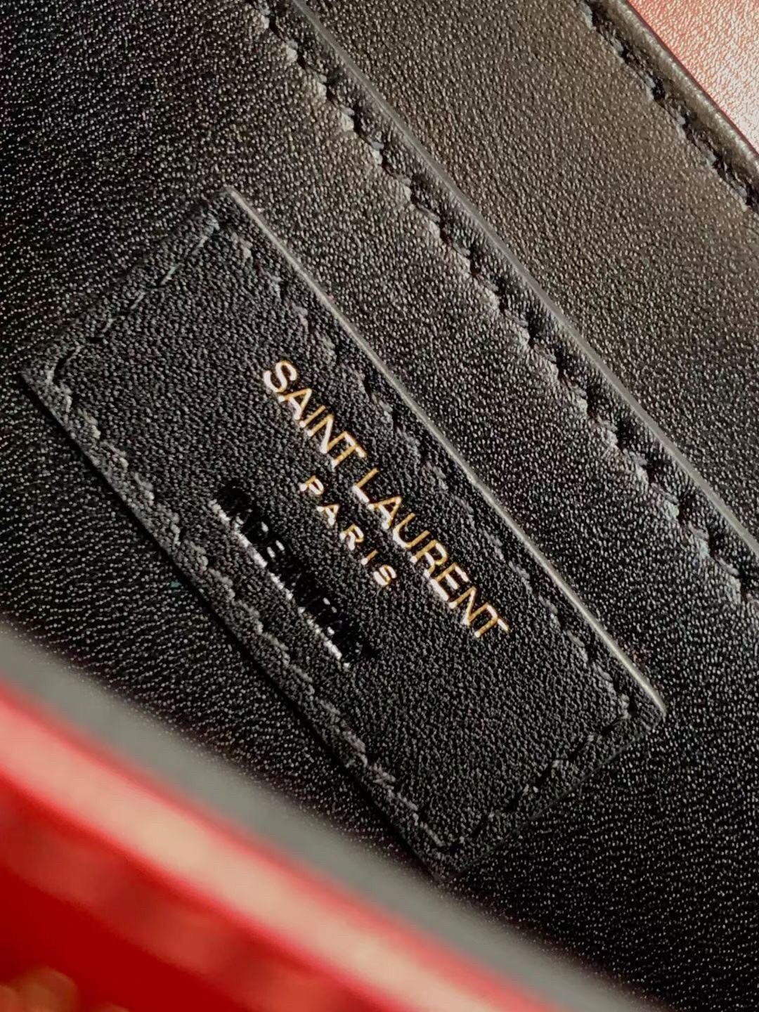 Sa**t Lau*nt solferino small bag in red calfskin