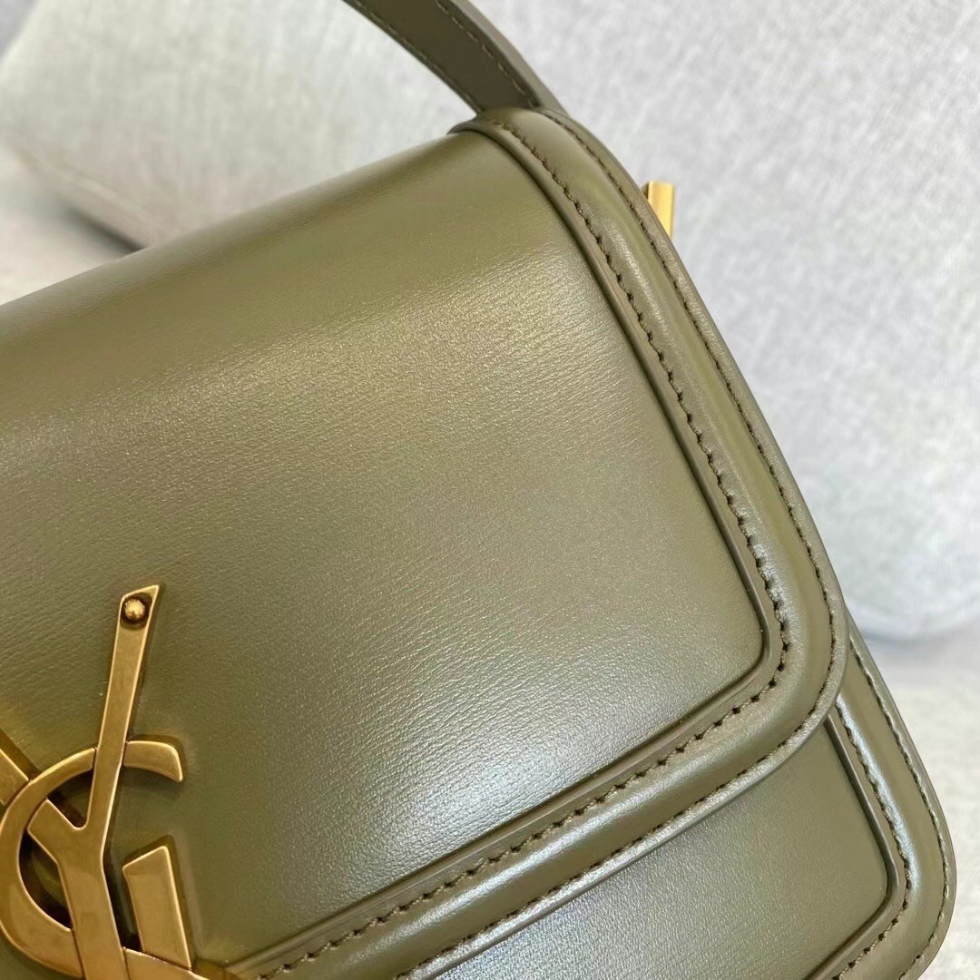 Sa**t Lau*nt solferino small bag in khaki calfskin