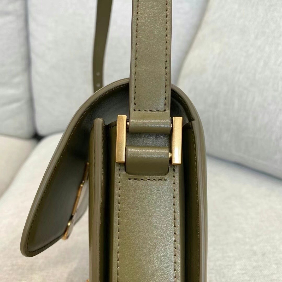 Sa**t Lau*nt solferino small bag in khaki calfskin