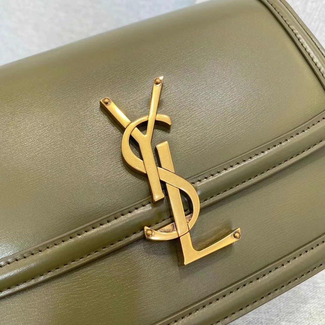 Sa**t Lau*nt solferino small bag in khaki calfskin