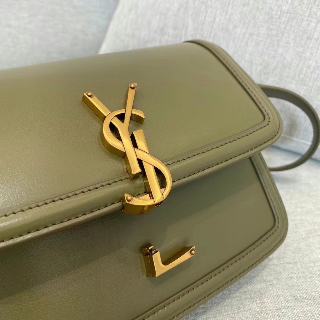 Sa**t Lau*nt solferino small bag in khaki calfskin