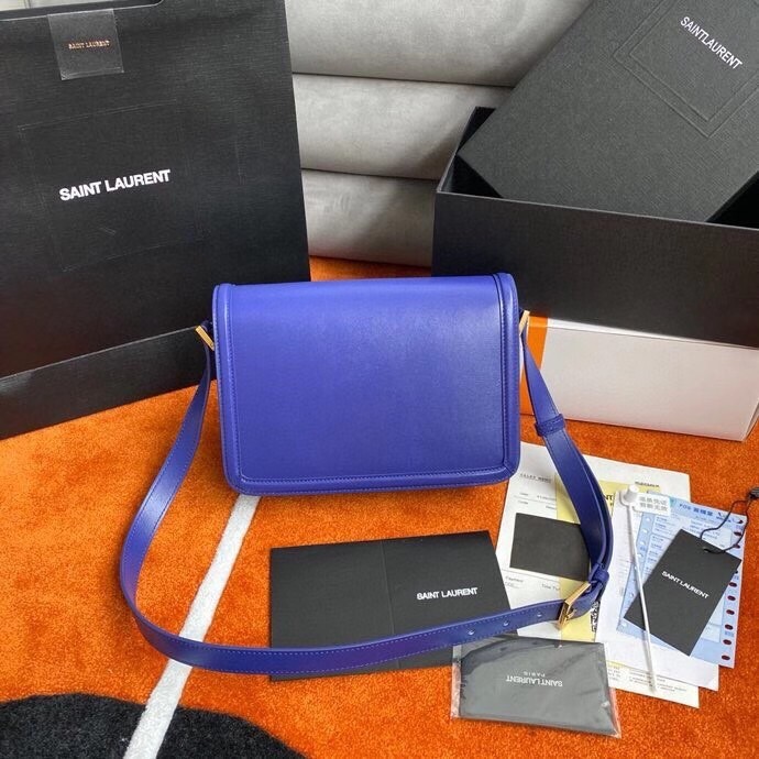 Sa**t Lau*nt solferino medium bag in blue box calfskin
