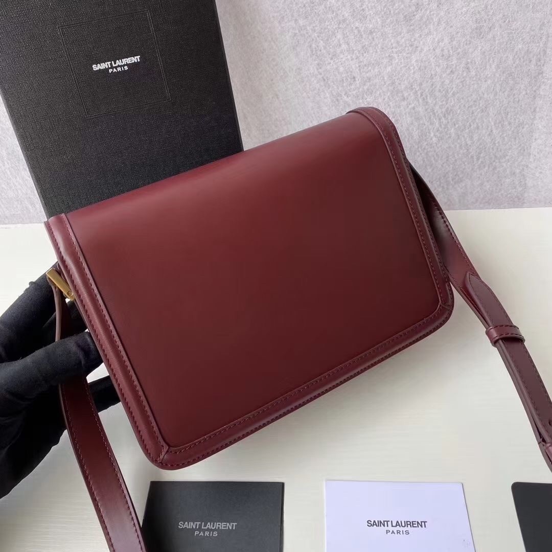 Sa**t Lau*nt solferino medium bag in bordeaux calfskin