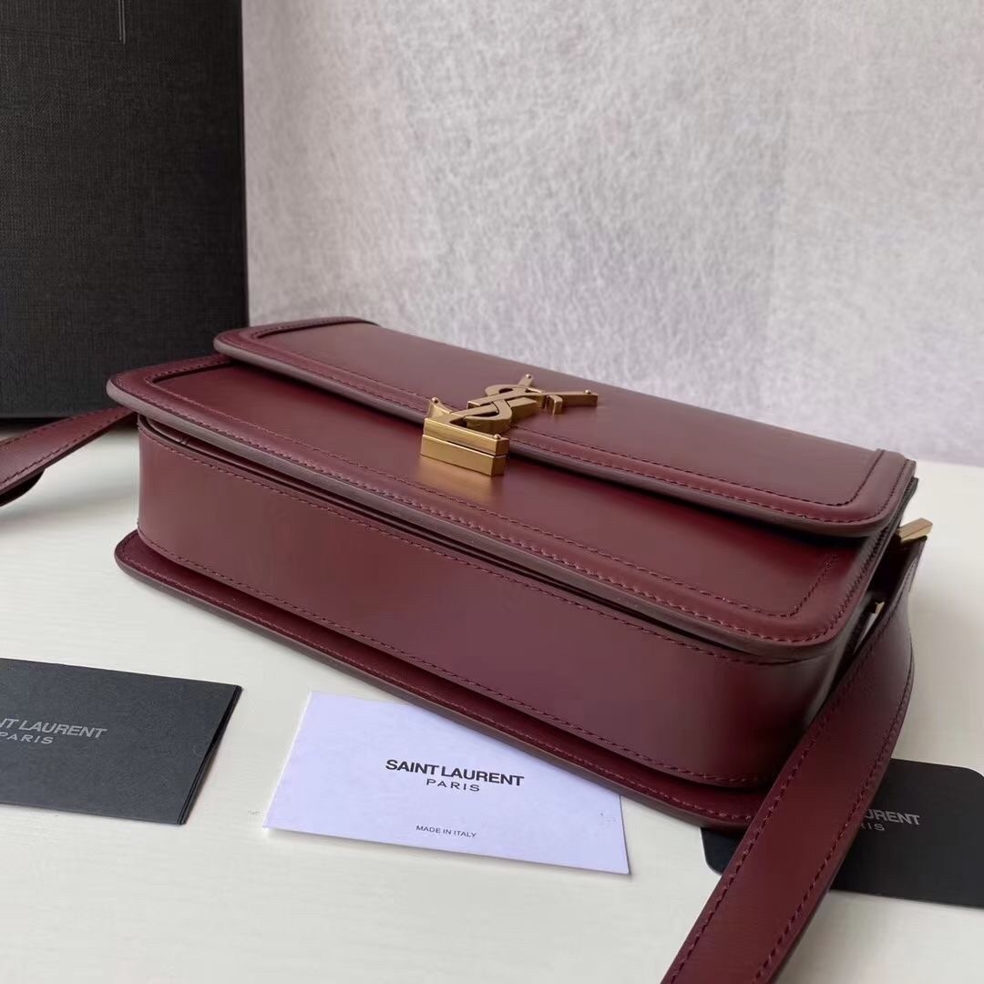 Sa**t Lau*nt solferino medium bag in bordeaux calfskin