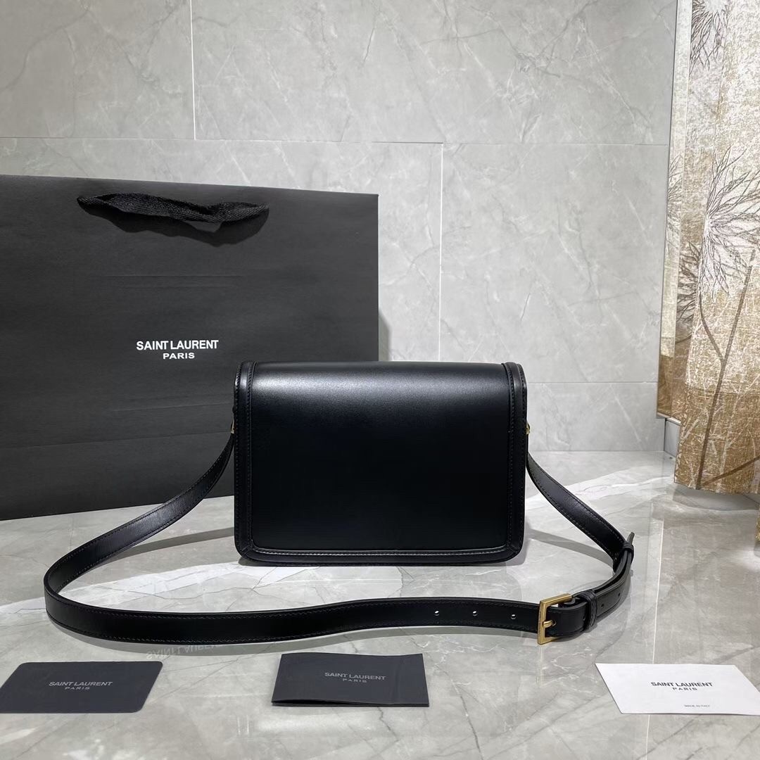 Sa**t Lau*nt solferino medium bag in black calfskin