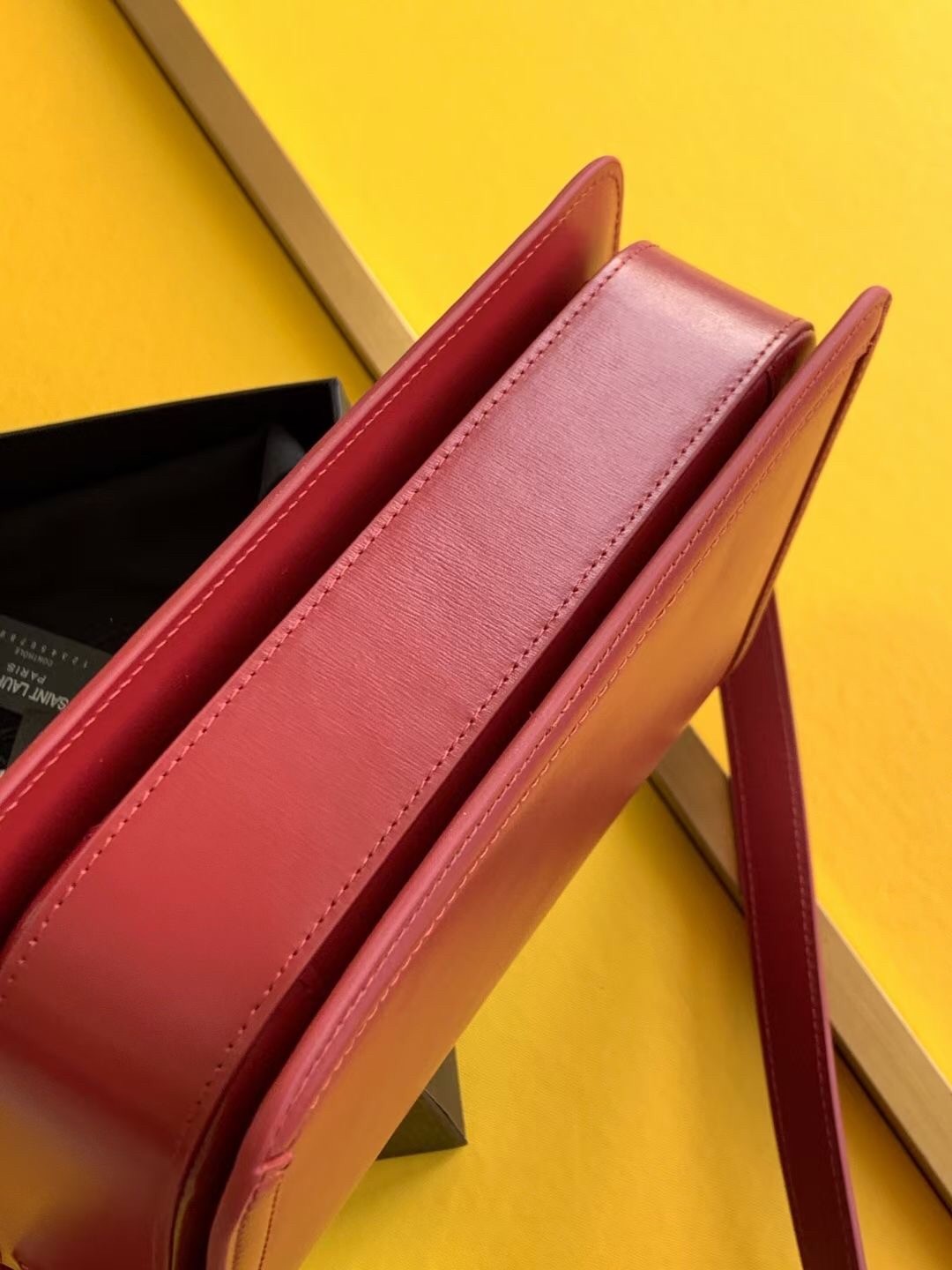 Sa**t Lau*nt solferino medium bag in red calfskin