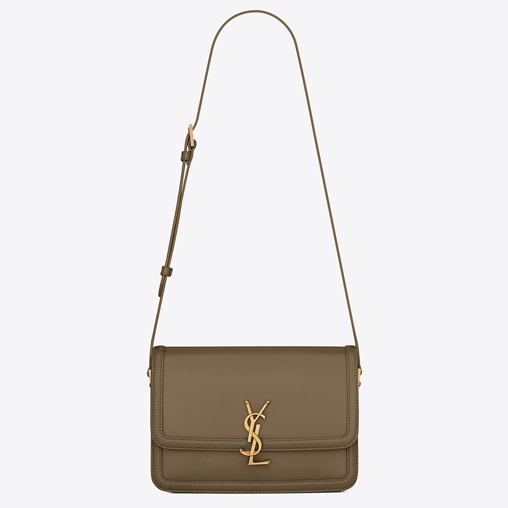 Sa**t Lau*nt solferino medium bag in khaki calfskin