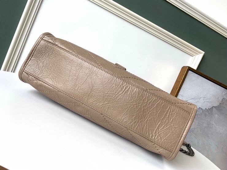 Sa**t Lau*nt medium niki shopping bag in sand leather