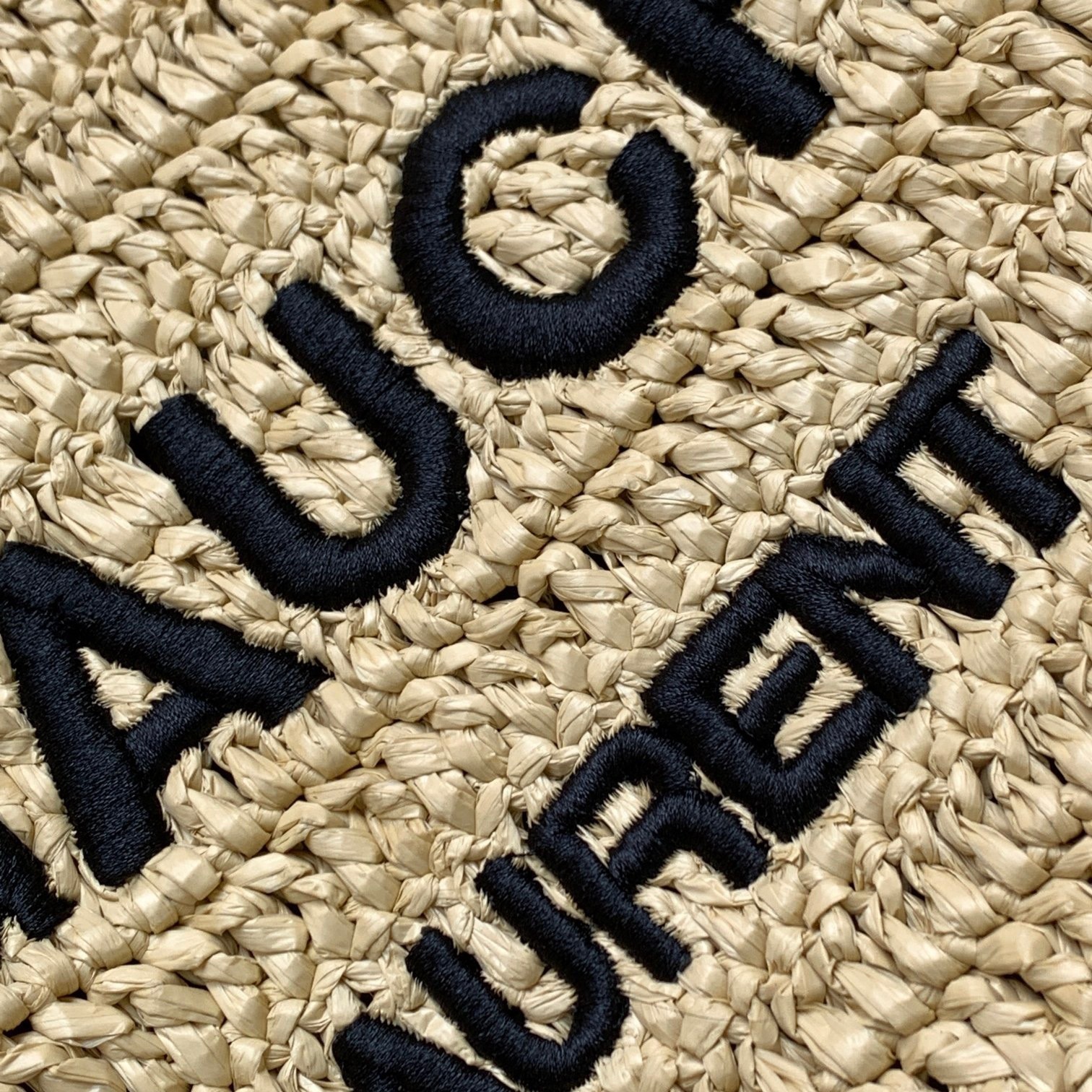 Sa**t Lau*nt rive gauche tote bag in beige raffia crochet